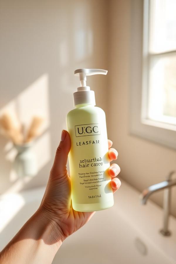 Leefar hair care held in sunlight